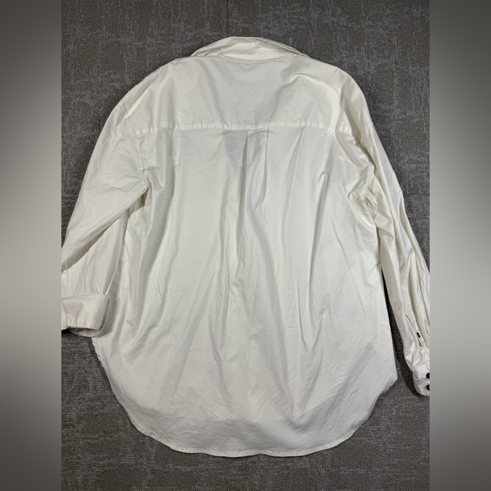 Mother Oxford White Button Down Long Sleeve Shirt Women Size 3 - Picture 7 of 7